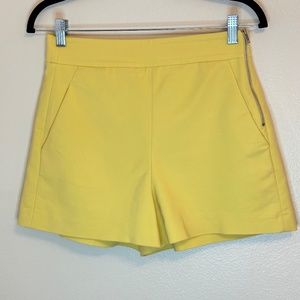 Zara Woman Yellow High Waist Shorts Sz M- Preowned